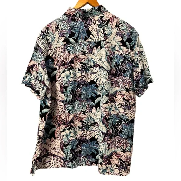 Cubavera Mens Cabana Shirt Hawaiian Colorful Viscose Short Sleeve XL Tropical - Picture 2 of 3